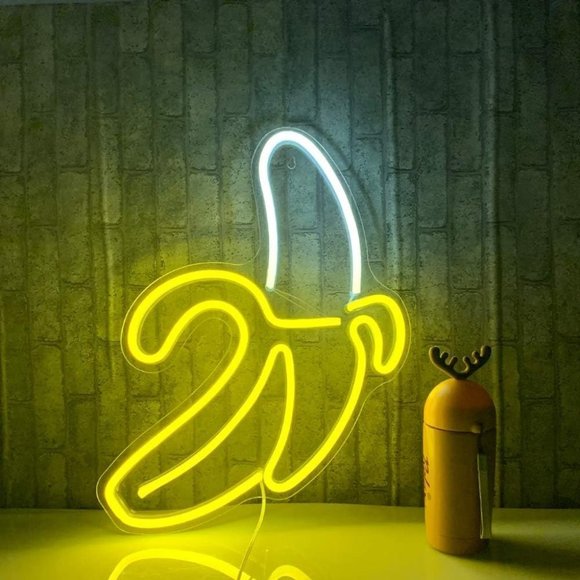 Neon Light Banana Fruit Retro 90's Nostalgic Wall Decor for Dorm/Bedroom/Gift - Picture 2 of 6